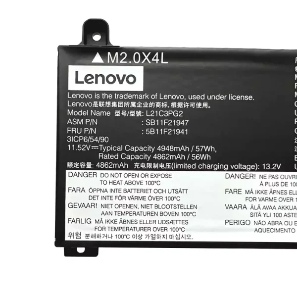 μπαταρία φορητού υπολογιστή Lenovo L21C3PG2 L21M3PG2 - Image 4