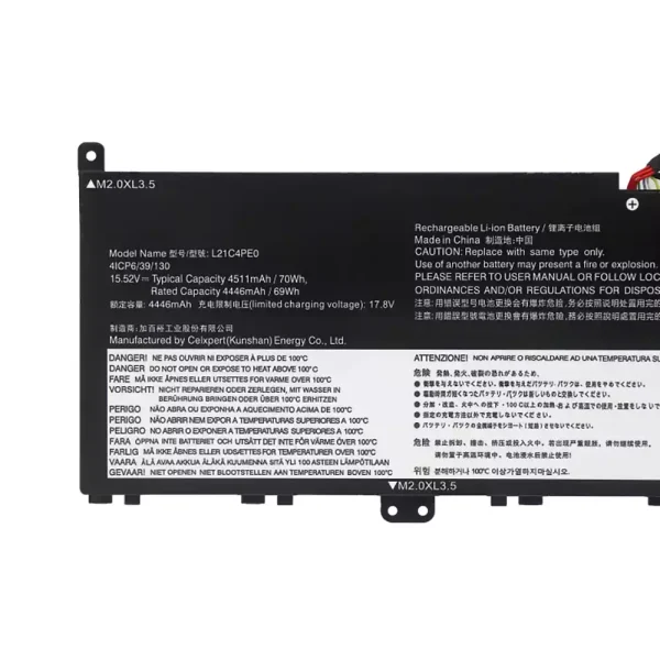 μπαταρία φορητού υπολογιστή Lenovo L21C4PE0 L21D4PE0 L21M4PE0 L21M4PC7 L21C4PC7 L21C4PC4 - Image 3