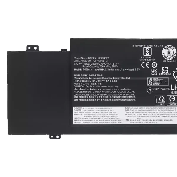 μπαταρία φορητού υπολογιστή LENOVO L20C4PF2 L20D4PF2 L20M4PF2 - Image 3