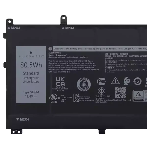 μπαταρία φορητού υπολογιστή DELL VG661 V4N84,DELL Alienware x14 R1 R2 - Image 3