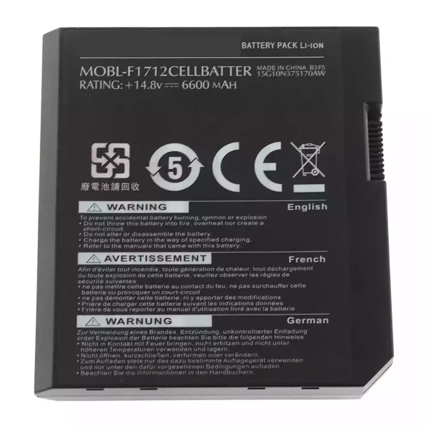 μπαταρία φορητού υπολογιστή DELL Alienware M17x L062056 MOBL-F1712CELL