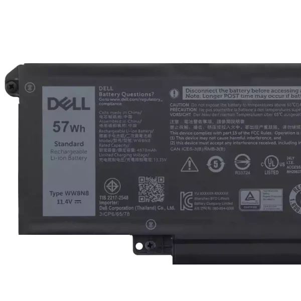 μπαταρία φορητού υπολογιστή DELL WW8N8 66DWX - Image 3