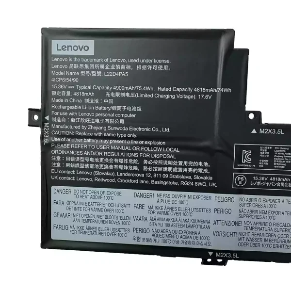 μπαταρία φορητού υπολογιστή LENOVO L22D4PA5 L22C4PA5 L22M4PA5 - Image 3