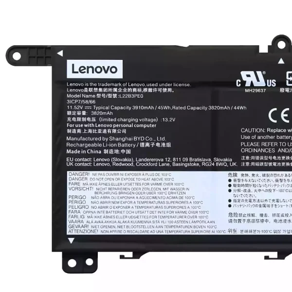 μπαταρία φορητού υπολογιστή LENOVO L22B3PE0 L22C3PE0 L22M3PE0 - Image 3