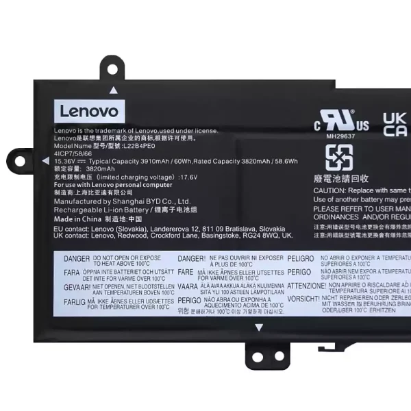 μπαταρία φορητού υπολογιστή LENOVO L22B4PE0 L22C4PE0 L22D4PE0 L22M4PE0 - Image 3