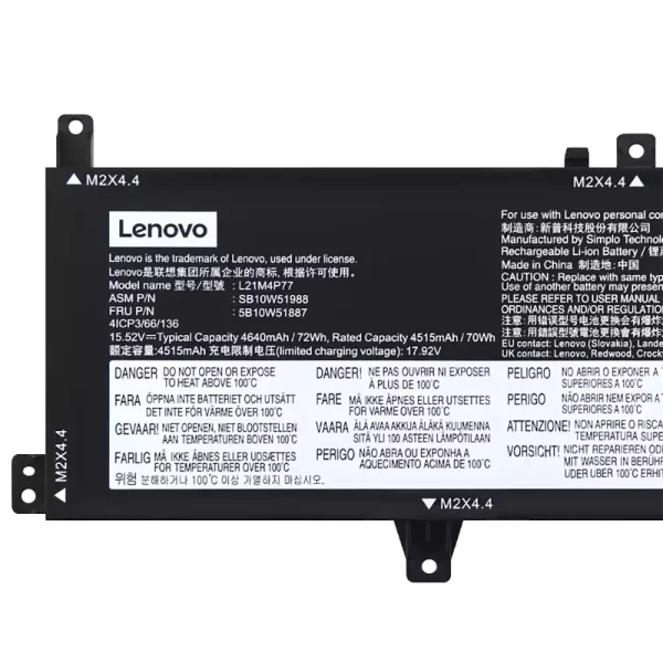 μπαταρία φορητού υπολογιστή LENOVO L21M4P77 L21D4P77 - Image 3