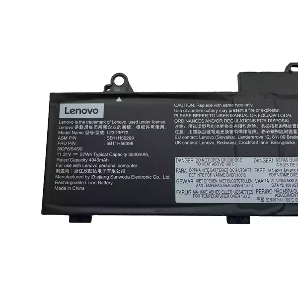 μπαταρία φορητού υπολογιστή Lenovo L23D3P72 L23M3P70 L22D3P71 - Image 2