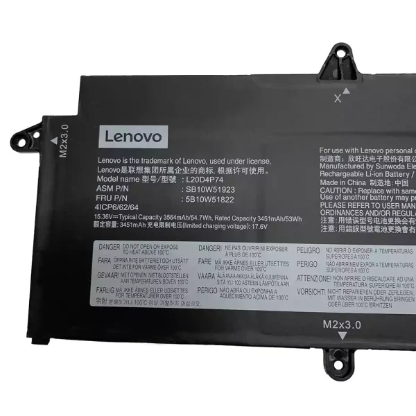 μπαταρία φορητού υπολογιστή LENOVO L20M4P74 L20C4P74 - Image 2
