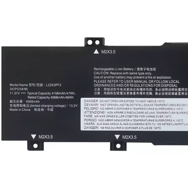 μπαταρία φορητού υπολογιστή LENOVO L22X3PF2 L22L3PF2 L22M3PF2 L22D3PF2 L22C3PF2 - Image 3
