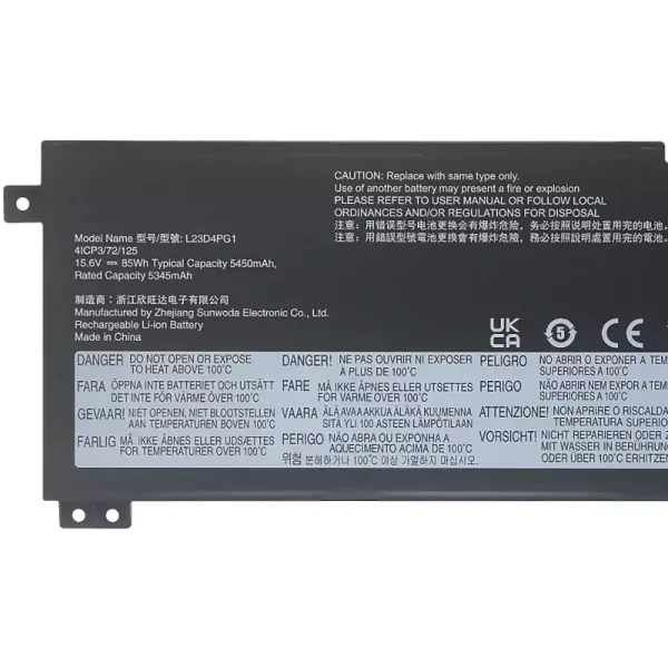 μπαταρία φορητού υπολογιστή LENOVO L23N4PG1 L23X4PG1 L23D4PG1 - Image 3