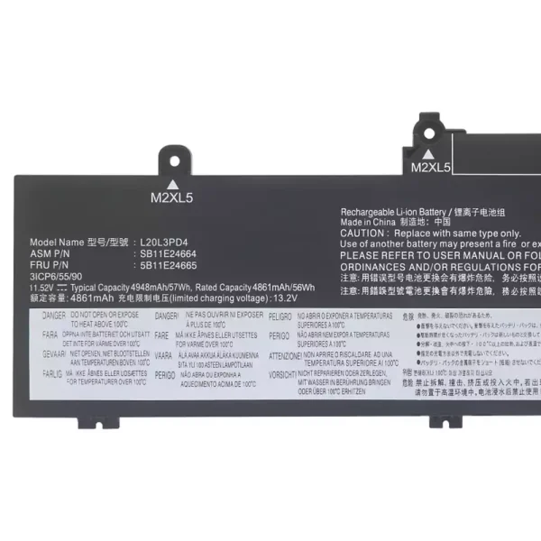 μπαταρία φορητού υπολογιστή LENOVO L20M3PD4 L20L3PD4 - Image 3