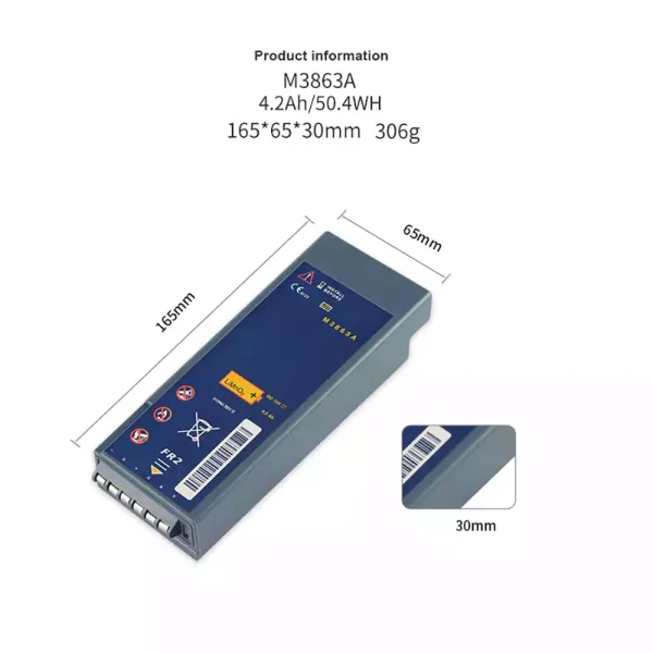 Εφεδρική μπαταρία κατάλληλο για Philips HeartStart FR2 HeartStart FR2+ M3860A M3861A M3863A M3840A M3841A - Image 3
