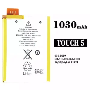 μπαταρία τηλέφωνο 616-0619 για iPhone iPod Touch 5