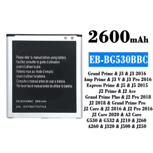 μπαταρία τηλέφωνο EB-BG530BBC για Samsung J3/J3 2016/J3 V/J3 Pro 2016/J5/J5 2015/J2 Ace/J2 Pro 2018/J2 2018/J2 Core/J2 2016/J2 Pro 2016/J2 Core 2020/A2 Core