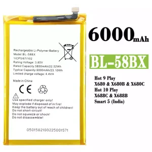 μπαταρία τηλέφωνο BL-58BX για Infinix Hot 9 Play /Hot 10 Play