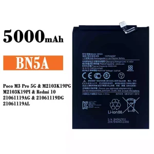 μπαταρία τηλέφωνο BN5A για Xiaomi Poco M3 Pro 5G / Redmi 10