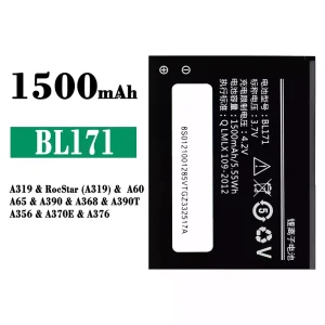 μπαταρία τηλέφωνο BL171 για Lenovo A319 / RocStar (A319) / A60 / A65 / A390 / A368 / A390T / A356 / A370E / A376