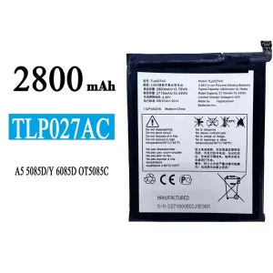 μπαταρία τηλέφωνο TLP027AC για Alcatel A5 5085D/Y 6085D OT5085C