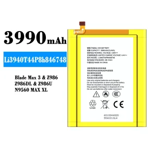 μπαταρία τηλέφωνο Li3940T44P8h846748 για ZTE Blade Max 3