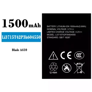 μπαταρία τηλέφωνο Li3816T43P4h604550 για ZTE Blade A410