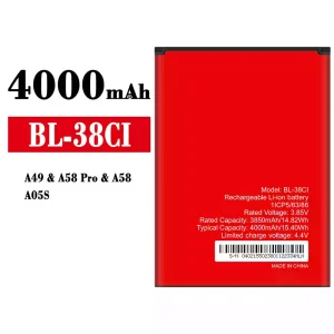 μπαταρία τηλέφωνο BL-38CI για itel A49/A58 Pro/A58/A05S